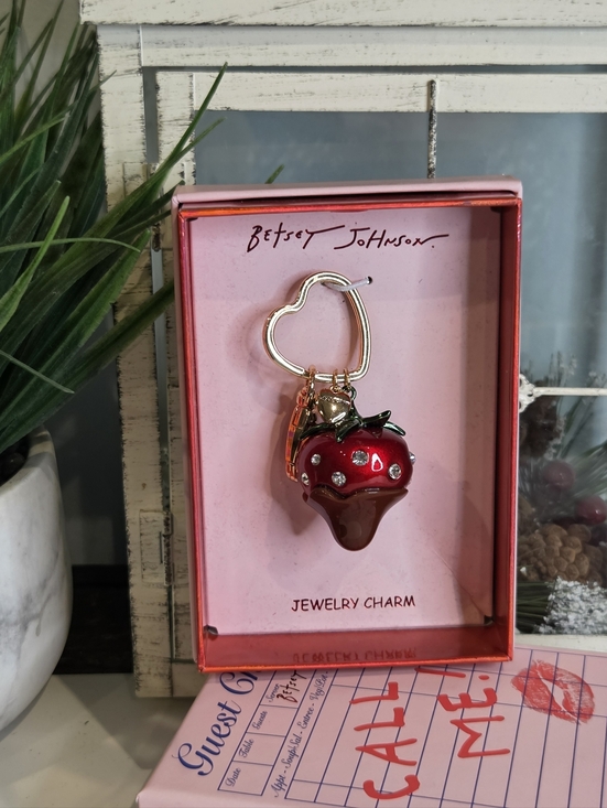 Betsey Johnson Accessories - Betsey Johnson Strawberry Chocolate Charm/Keyring
